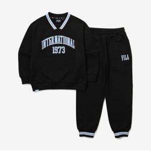 [휠라키즈] 브이넥 바시티로고 셋업 (FK2FSG1201M_BLK)