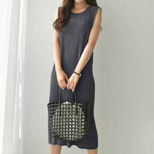 PS플리츠 국산 여성 주름원피스 BLE-WDR-3109-차콜