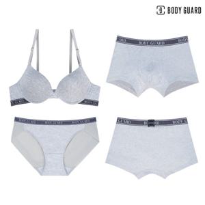 [보디가드]뉴베이직 멜란그레이 커플속옷SET2 BGWBA195BGWPA196BGMDA195