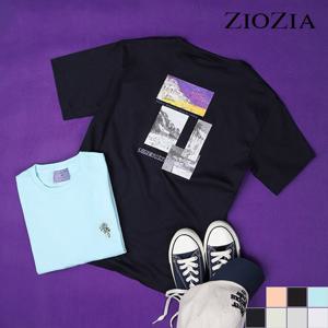 [지오지아] 소프트 터치 콜라보 오버핏 티셔츠 (ABC2TR3201)