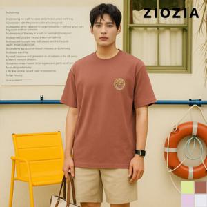 [지오지아] 코튼 라운드 그래픽 티셔츠 C (ABB2TR1185_C)