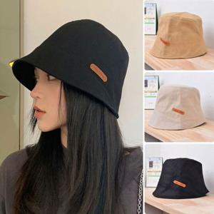 깔끔한 데일리 라벨벙거지 버켓햇 청벙거지