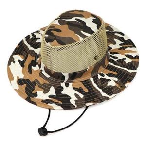 자외선차단 밀리터리 통기성 낚시모자 브라운