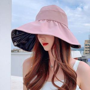 돌돌이 암막 플로피햇 핑크여성썬캡 햇빛차단 모자