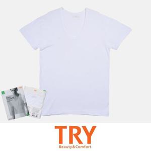 트라이면100 빅사이즈 남성 u넥 반팔 런닝