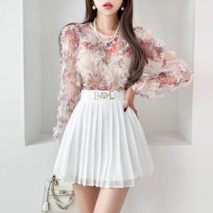 [금찌]금찌 플라워 시스루 블라우스 ST6504B