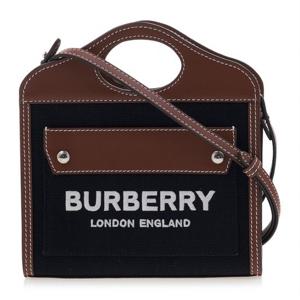 [버버리] 여성 마이크로 투톤 캔버스 레더 포켓 8055187 LS MICR