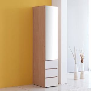 [로쏘가구](착불) 파시토 UV하이그로시 틈새 400 거울 옷장