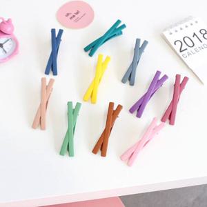 미니 리본 헤어 집게핀 10P