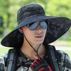 남성용 자외선차단 챙넓은 넓은창 밀리터리 정글 모자