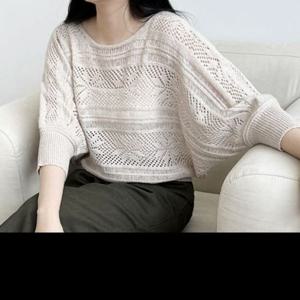 가오리 보트넥 니트 티셔츠 티셔츠DJJ1019