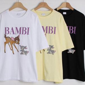 빅사이즈 반팔티 306O380S 밤비 프린팅