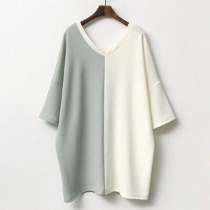 중년 하프브이넥롱반팔티 임부복 큰옷 ILC834M305 빅