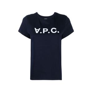 아페쎄 로고 반팔 티셔츠 네이비 여성 COBQX F26944 IAK