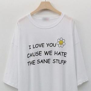 306K217S 빅사이즈미시옷 반팔티 플라워 여성큰옷 빅