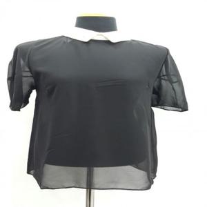 블라우스 반팔 쉬폰 카라 2컬러 큐빅 S1178 블링블링