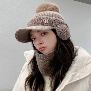 왕방울모자 니트 귀마개 캡 귀도리 방울모자