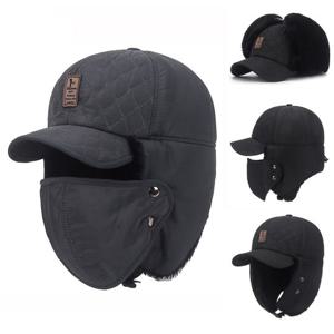 남성 다이아퀼팅 털 군밤모자 마스크세트 스키 등산