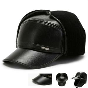 남성 레더 군밤모자 귀달이 방한 모자 털모자 겨울