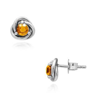 판도라 292334C04 11월 탄생석 허니 스터드 실버 귀걸이