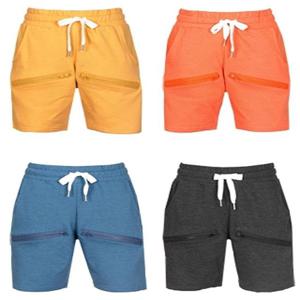 지퍼라인 코튼 반바지 비치웨어 하프팬츠 지퍼바지