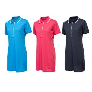 혼마골프 여성 SS 숄더 포인트 로고 반팔 원피스 936734455