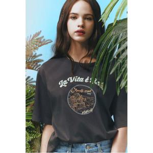 [메트로시티] 라비타벨라 그림 반팔 티셔츠 M243CT0912G