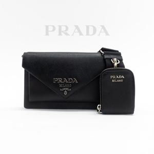 프라다 사피아노 가죽 미니 엔벌로프 숄더백 블랙 1BP020 2EVU F0002