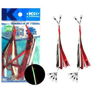 씨타임 KF 야광 반짝이문어채비 쭈꾸미 갑오징어 채비