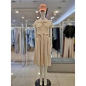 부루앤쥬디 세이브존03 부루앤쥬디 카라 니트 배색 주름 원피스 SAVBBKBQHDR106B