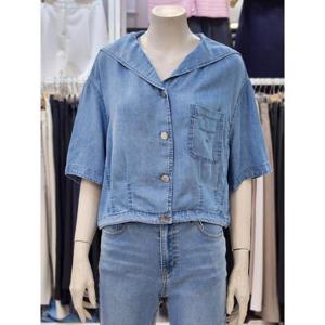 SOUP 세이브존07 여성 카라 크롭 데님 자켓 VA7DJ02