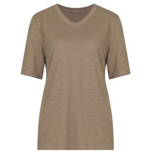 샵앤) 여성 국산 슬라브 면 V넥 반팔티 DAI-WSH-0520-진베이지