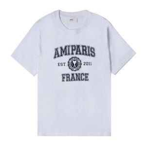 아미 파리 프랑스 반팔 티셔츠 화이트 HTS008-726-100