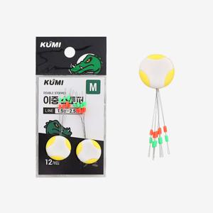 쿠미 이중스토퍼 12개입 찌멈춤고무 찌스토퍼 민물낚시용품