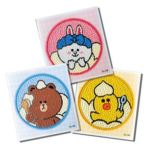 라인프렌즈 보석십자수 스티커 버블버블브라운앤프렌즈 BST3-402