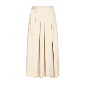 [레코브](레코브) 벨티드 맞주름 트임 롱스커트(LK61BZSK551B)