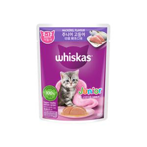 [6+2] 위스카스 주니어 고등어 파우치 80g