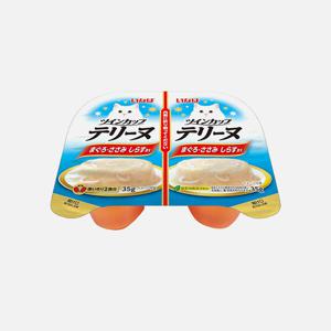 [6개세트] 이나바 트윈컵 테린 참치&닭가슴살&치어 70g (IMC-223 고양이 간식