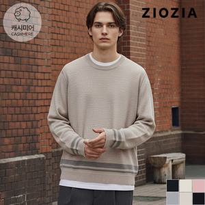 [지오지아] 밑단 블록  라운드 니트 (ABC4ER1101_A)