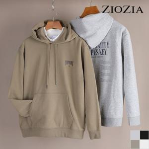 [지오지아] 남녀공용 그래픽 루즈핏 기모 후드 티셔츠 (AEC4TH3602)