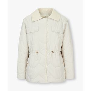 [지컷]코듀로이 카라 스트링 패딩 점퍼gr[7254418101]_ELGR