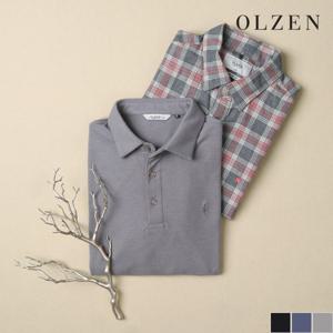 [올젠] 투톤기모 카라 티셔츠 (ZRC4TT1101)