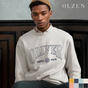 [올젠] 남녀공용 캠퍼스 크루 기모 맨투맨 (ZMC4TR1301)