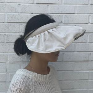 롤업 접는 머리띠 썬캡 모자 베이지 여름 햇빛가리개