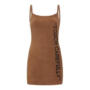 오프화이트 숏 원피스 OWHI067F22KNI0016210 Camel