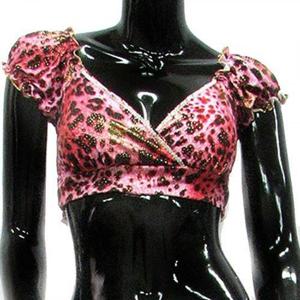 BDT7201 호피무늬티탑 복 댄스바지 댄스스커트 댄스