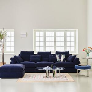 [에싸] 바네사 4인 카시미라 패브릭 소파(스툴 선택)