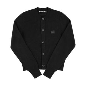 아크네스튜디오 가디건 A60280 BLACK 페이스 로고 패치 가디건