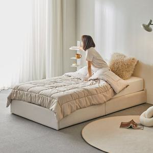 휴먼앤퍼니처 하코 패브릭 무헤드침대프레임 SS 본넬매트 GHM266