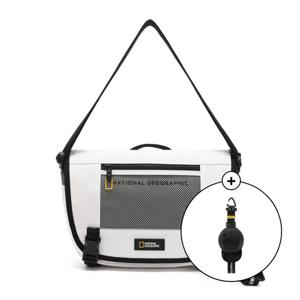 내셔널지오그래픽 메쉬 포켓 메신저백 WHITE